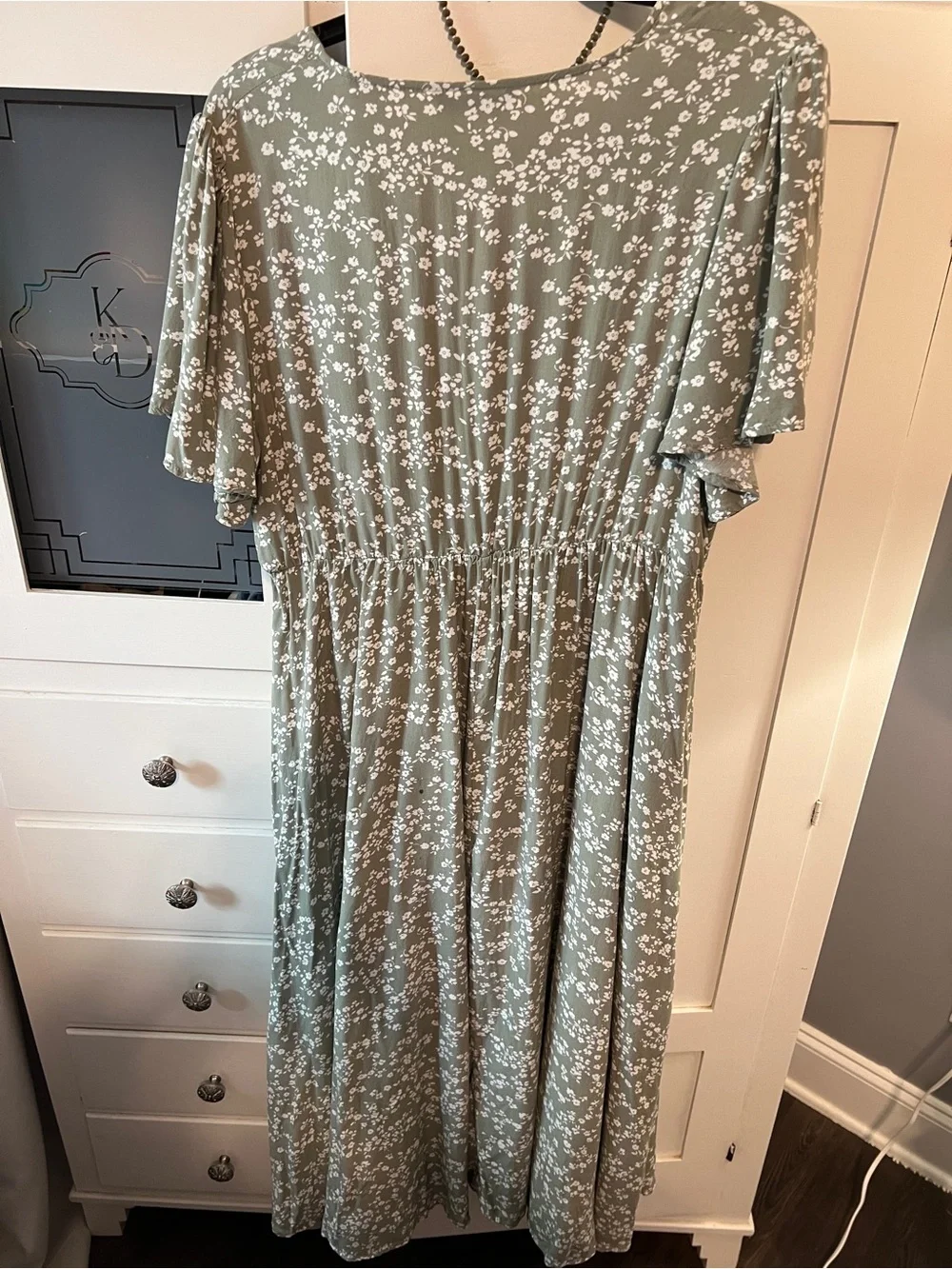 BloomChic Olive Green Floral Maxi Dress - Picture 6 of 8